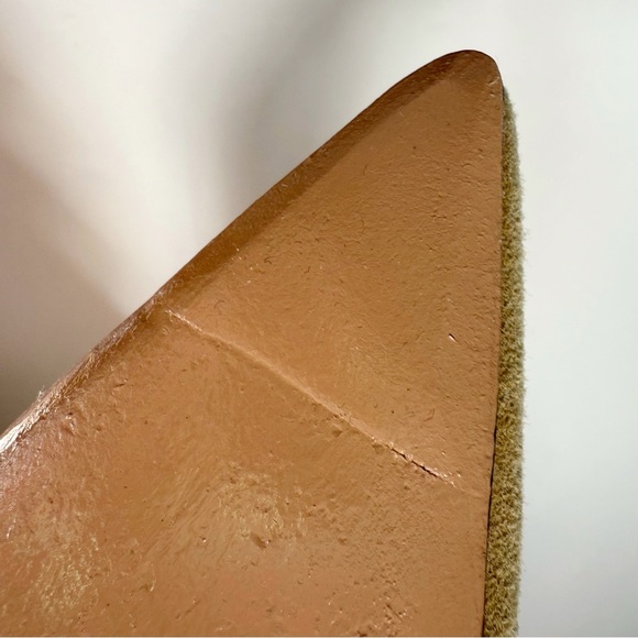 AQUAZZURA TAN CAMEL SUEDE HANGING FRINGE TIE KNOT POINTED TOE HIGH HEEL PUMPS - Picture 10 of 13